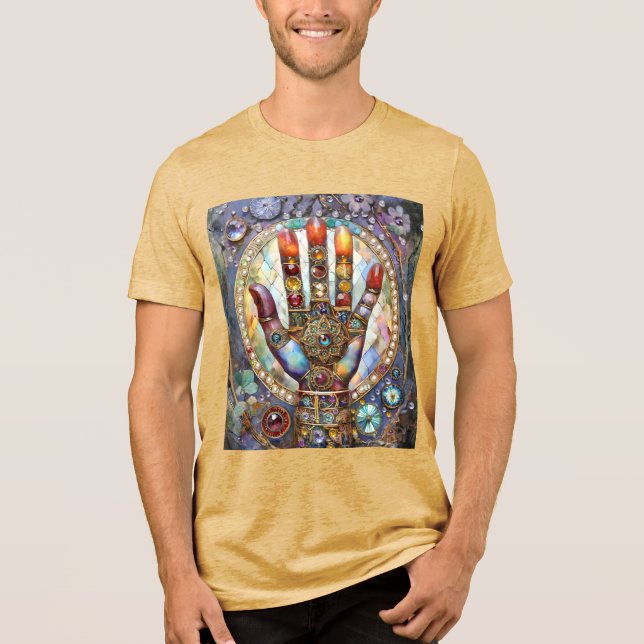 Third Eye Mystic Palm Tri-Blend Shirt (Front)