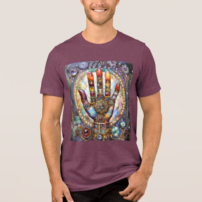 Third Eye Mystic Palm Tri-Blend Shirt (Front)