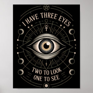 Third Eye Mystic Quote Symbol Gift Sritual Occult  Poster