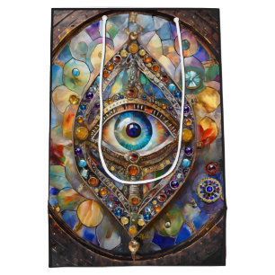 Third Eye on Stained Glass and Bronze Medium Gift Bag