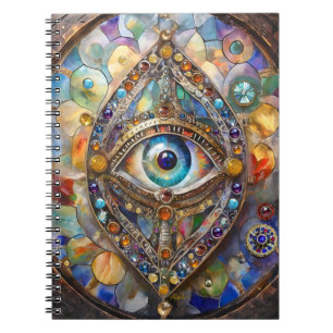 Third Eye on Stained Glass and Bronze Notebook