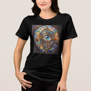 Third Eye on Stained Glass and Bronze Tri-Blend Shirt