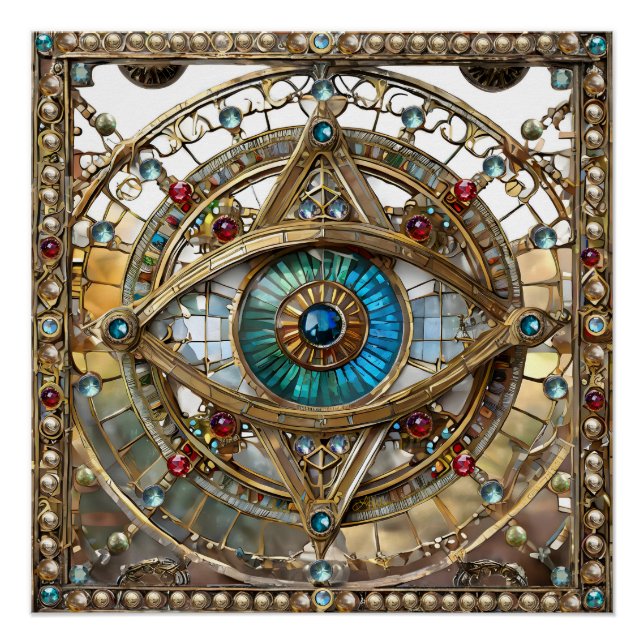 Third Eye Ornate Window Pane Poster (Front)