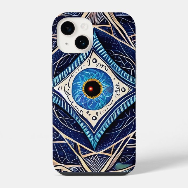 Third Eye Protection Magic Spell Blue Evil Eye iPhone Case (Back)