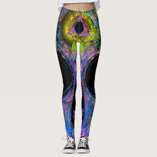 Third Eye Psychedelic Skull - Leggings