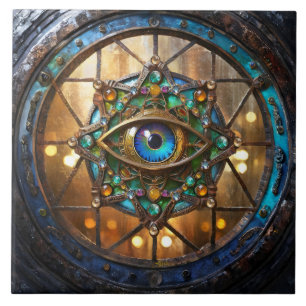 Third Eye Rustic Porthole Window Ceramic Tile