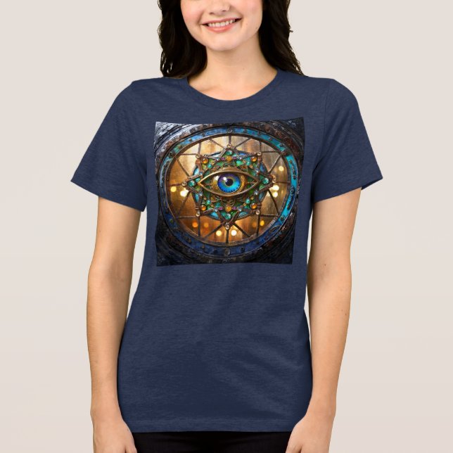 Third Eye Rustic Porthole Window Tri-Blend Shirt (Front)