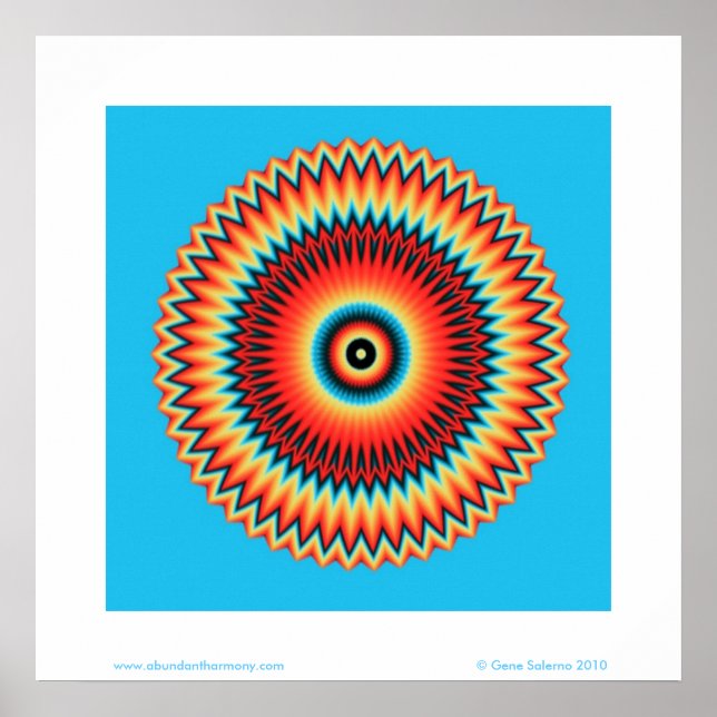 Third Eye Vibration Mandala Poster (Front)
