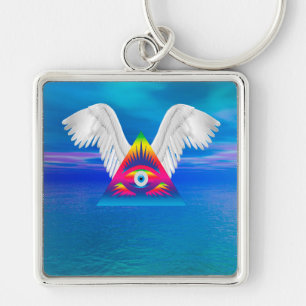 Third Eye with Wings Key Ring