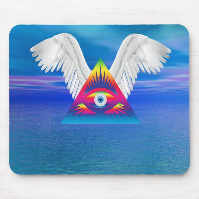 Third Eye with Wings Mouse Pad (Front)