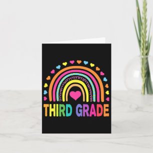 Third Grade 3rd Grade Rainbow Teachers Kids Byck T Card