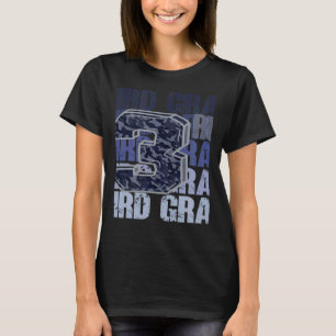 Third Grade 3rd Grader Stacked Leopard for Teacher T-Shirt