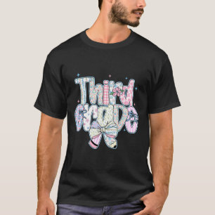 Third Grade Back To School Coquette Preppy Pencil  T-Shirt