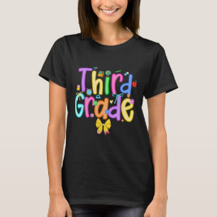 Third Grade Back To School Girls Bow 3rd Grade Tea T-Shirt