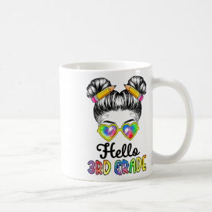Third Grade Ck To School - Hello 3rd Grade Messy B Coffee Mug