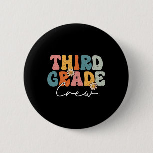 Third Grade Crew Back To School Teachers Students 6 Cm Round Badge