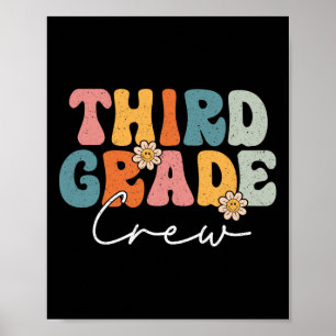 Third Grade Crew Back To School Teachers Students Poster