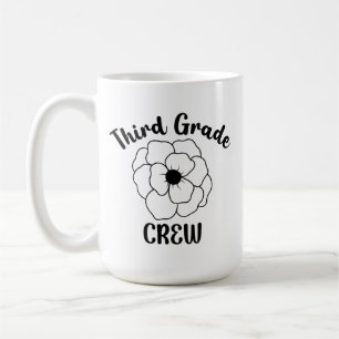 Third Grade Crew Floral Coffee Mug