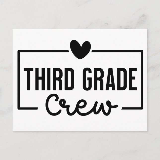 Third Grade Crew Postcard (Front)