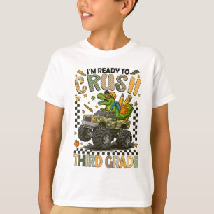 Third Grade Crusher: Monster Truck Confidence T-Shirt