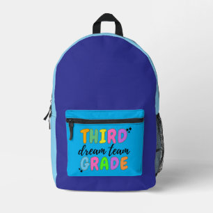 Third Grade, Cute Colourful Back to School Printed Backpack