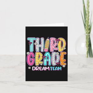 Third Grade Dream Team Back To School First Day Of Card