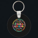 Third Grade Dream Team Back To School Teacher Love Key Ring<br><div class="desc">Third Grade Dream Team Back To School Teacher Love Floral</div>