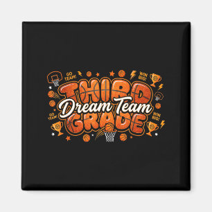 Third Grade Dream Team Basketball Teacher Student Magnet