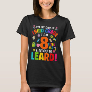 Third Grade First Day Of School 8 Years Old Back T T-Shirt