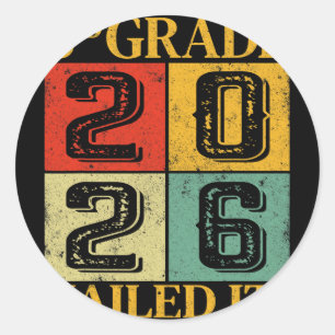 Third Grade Graduation 2026 3rd Grade Nailed It Classic Round Sticker