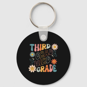 Third Grade Groovy Byck To School Team Teacher Stu Key Ring