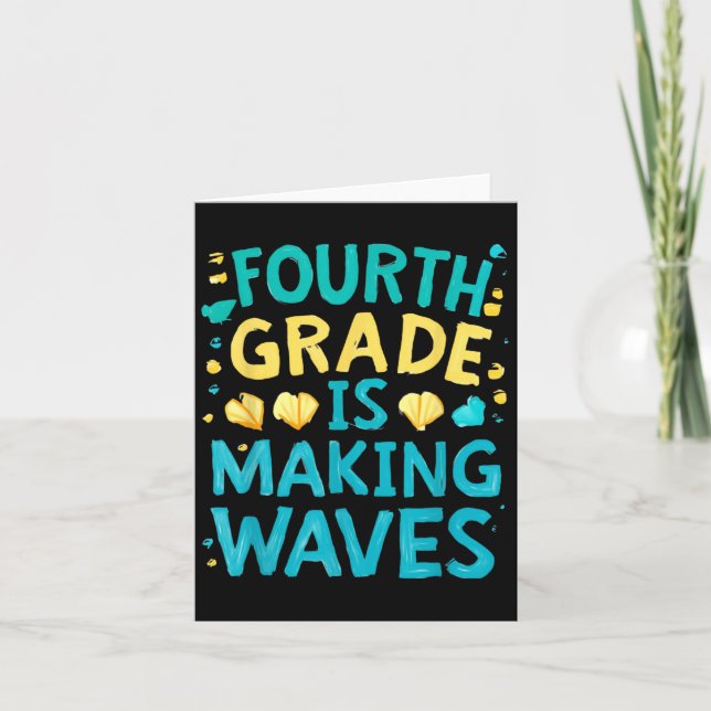 Third Grade Is Making Waves Back To School Kids An Card (Front)