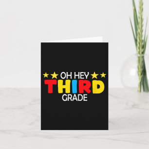 Third Grade Kids Boy Back To School Students Teach Card