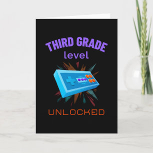 third grade level unlocked card