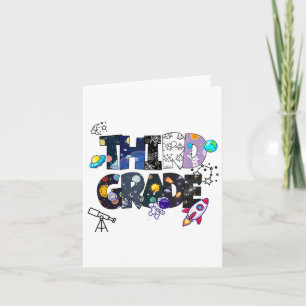 Third Grade Outer Space First Day Of School _1 Card