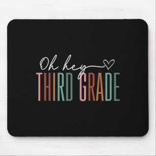 Third grade retro back to school 3rd grade mouse pad