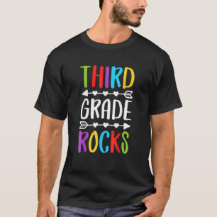 Third Grade Rocks 3rd Grade Back To School T-Shirt