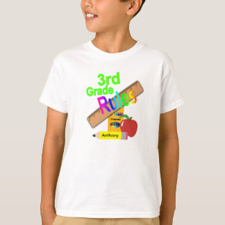 Third Grade Rules Green T-Shirt
