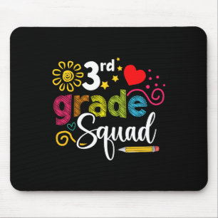 Third Grade Squad Byck To School 3rd Grader Teache Mouse Pad