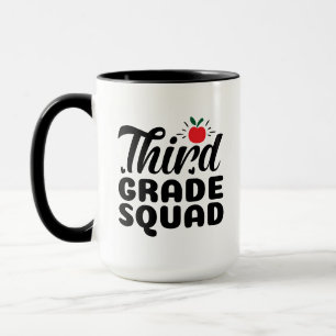 Third Grade Squad Wordart Mug