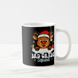 Third Grade Squad Xmas Reindeer Teacher Christmas Coffee Mug