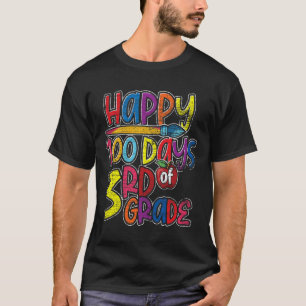 Third Grade Student Kids Gift 100 Days Of School T-Shirt