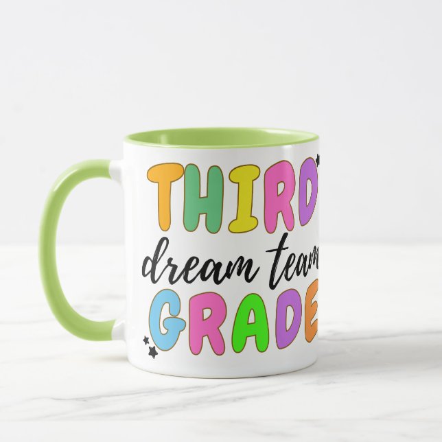 Third Grade Teacher, Back To School, Teacher Team  Mug (Left)