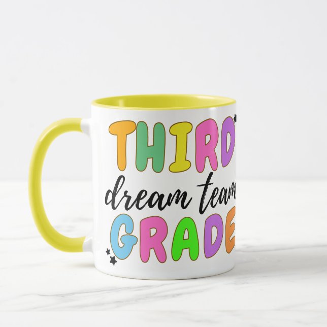 Third Grade Teacher, Back To School, Teacher Team  Mug (Left)