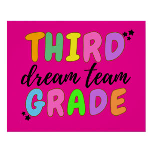 Third Grade Teacher, Back To School, Teacher Team Poster