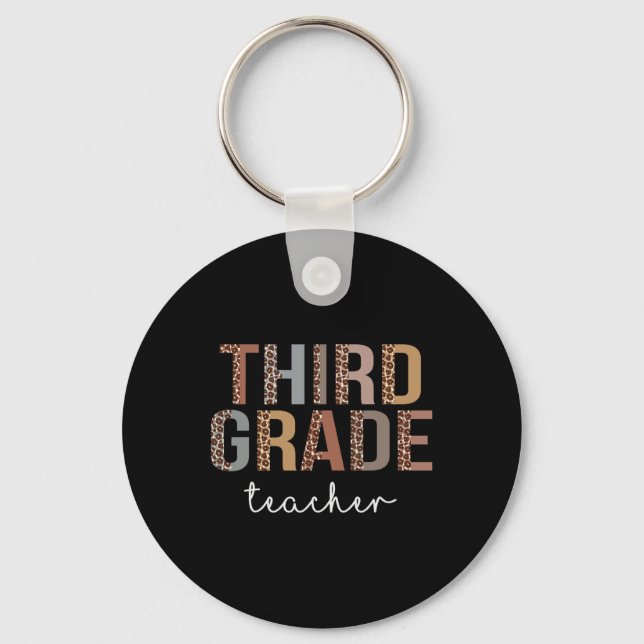 Third Grade Teacher Byck To School Appreciation Le Key Ring (Front)