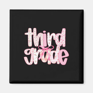 Third Grade Teacher Cute Back To School Coquette B Magnet