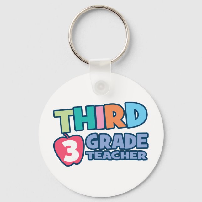 Third Grade Teacher Key Ring (Front)