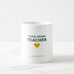Third Grade Teacher — Last Week of School Survivor Coffee Mug