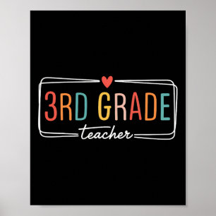 Third Grade Teacher Life 3rd Grade Back To School Poster
